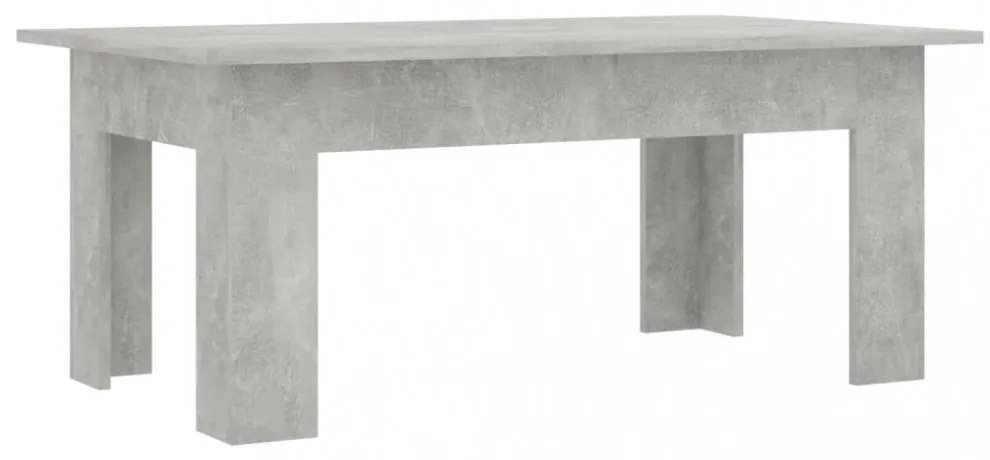 betonszürke szerelt fa dohányzóasztal 100 x 60 x 42 cm