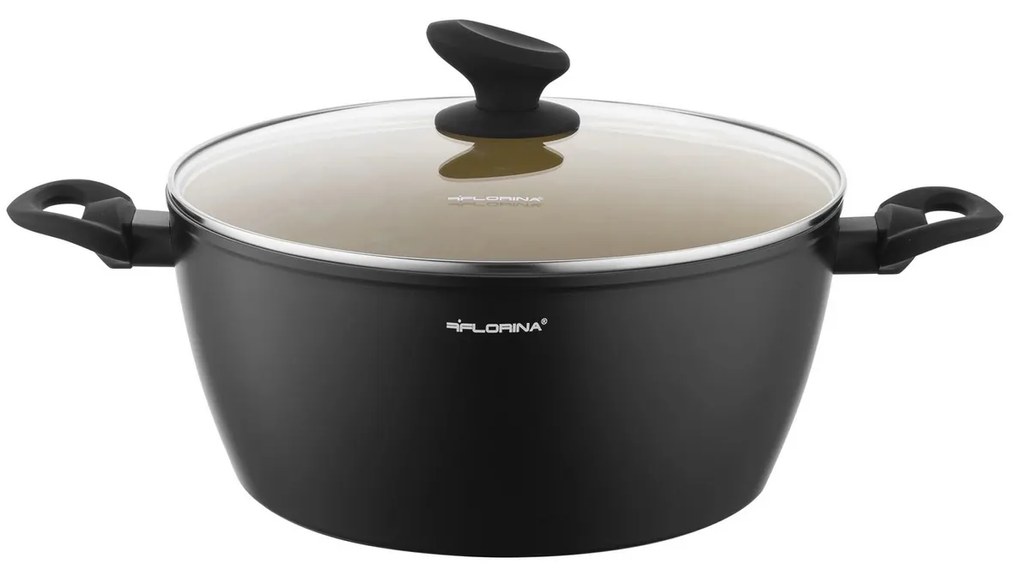 Florina Alumínium pot with lid AmVegan by MateuszGessler, 26 cm, 4,8 l