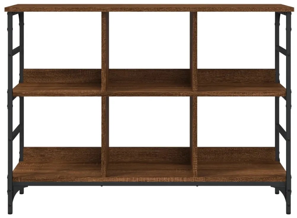 barna tölgyszínű szerelt fa tálalószekrény 102 x 32 x 73,5 cm