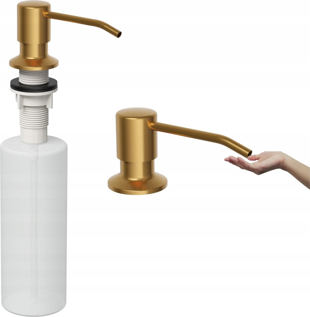 Mosogató Adagoló Szálcsiszolt Arany Kerek Konyhai Folyadék Szappan