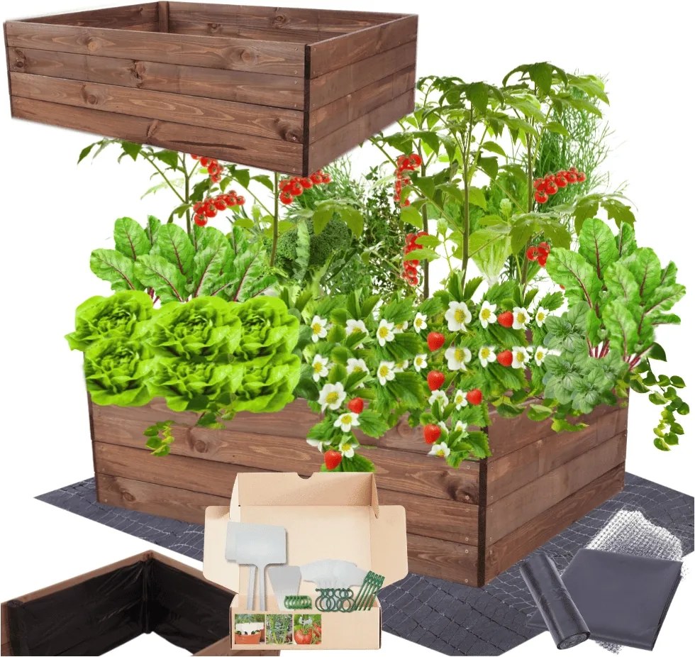 Zöldségágyás magasított láda inspector virágtartó impregnáló 36x120x90