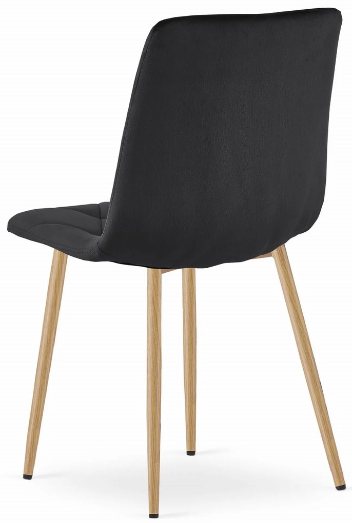 Fekete bársony étkezőszék LIBRA