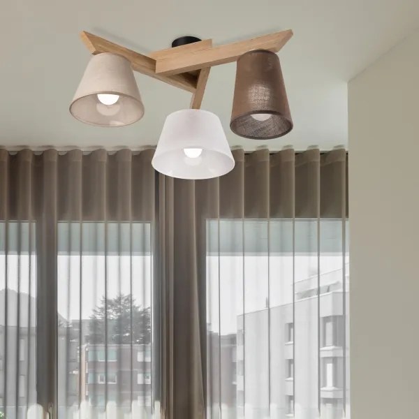 Brilagi - LED  Felületre szerelhető csillár  ANTHONY 3xE14/40W/230V tölgy