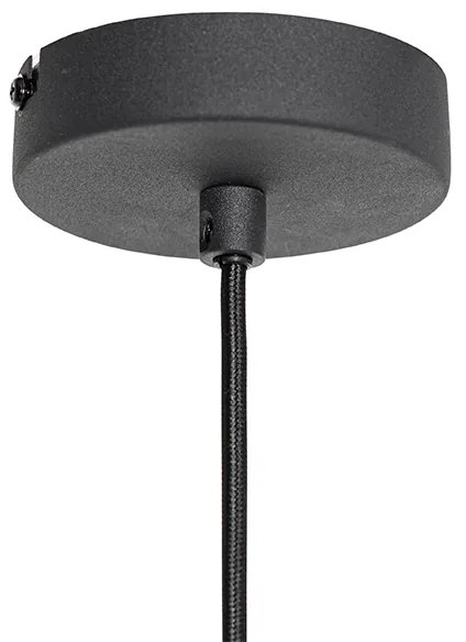 Modern függőlámpa fekete 38 cm - Saffira