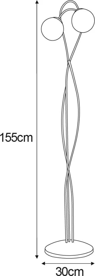 KAJA K-5129 FLORO Sárga Színű Állólámpa 2xE14 10W IP20