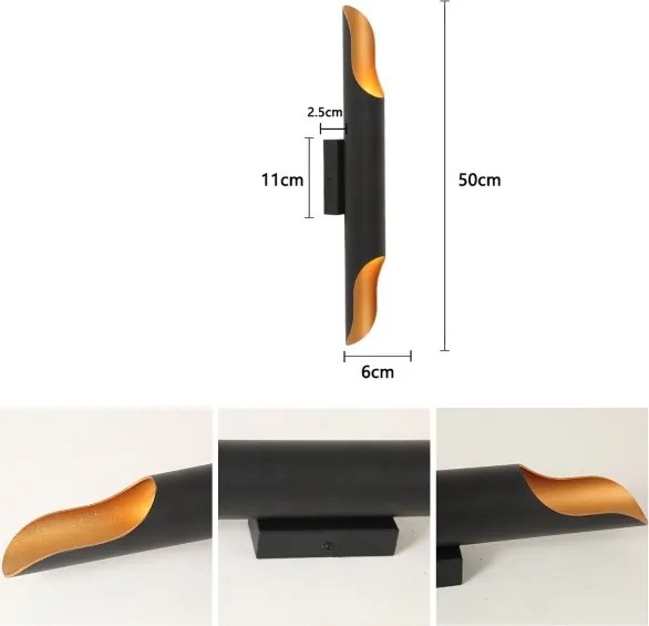 Brilagi - Fali lámpatest KALMAR 2xE27/40W/230V fekete/bronzszínű
