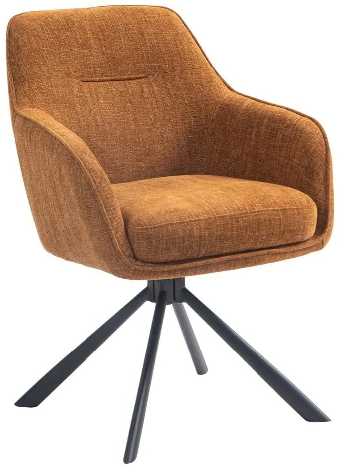 Narancssárga kárpitozott étkezőfotel szett 2 db-os Avola – Unique Furniture