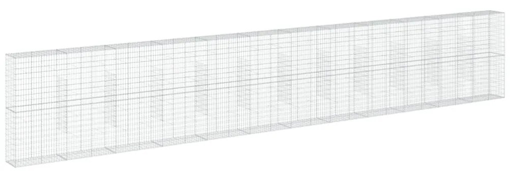 horganyzott vas gabion kosár fedéllel 1200 x 50 x 200 cm