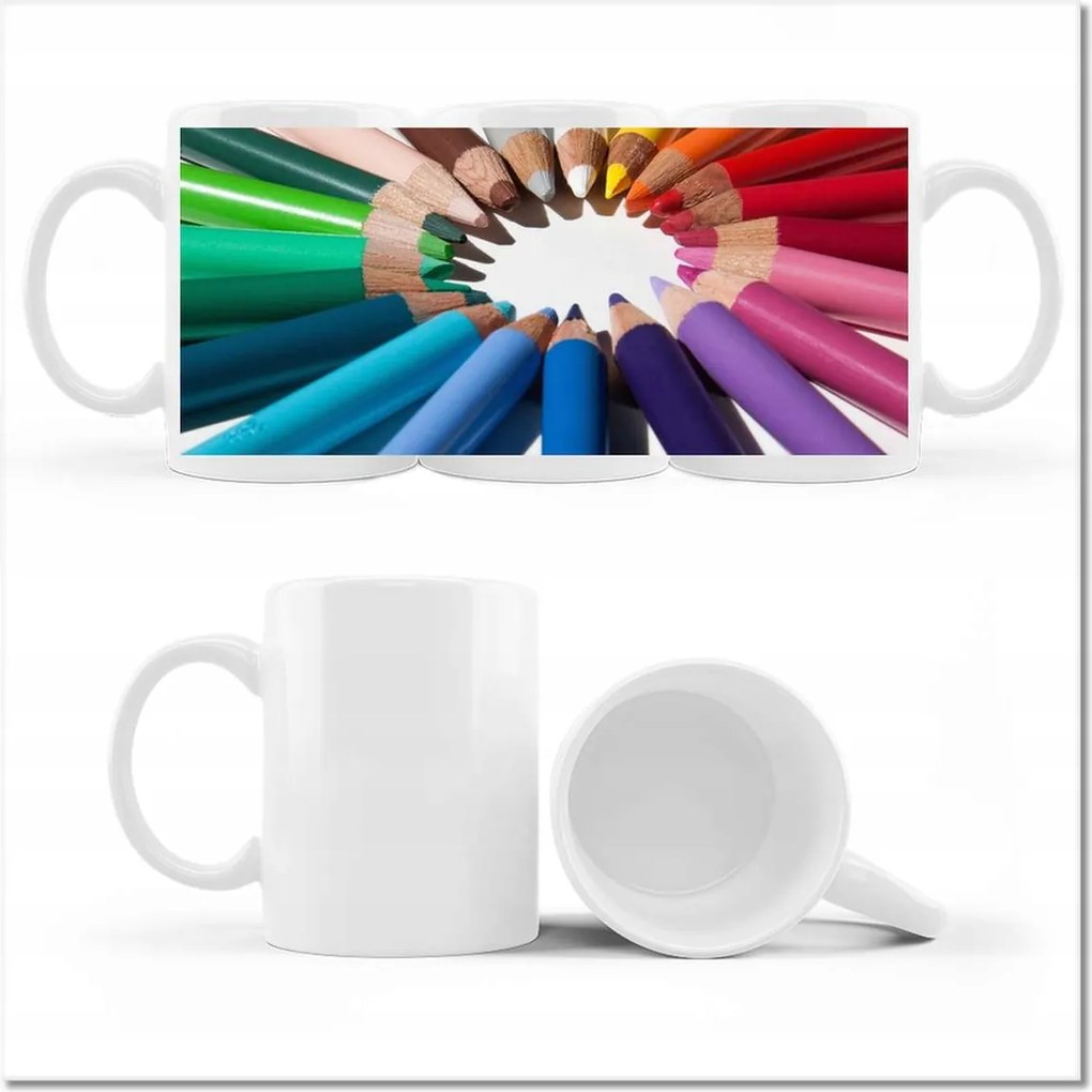 Fényképes bögre Színes ceruzák Rajzolás