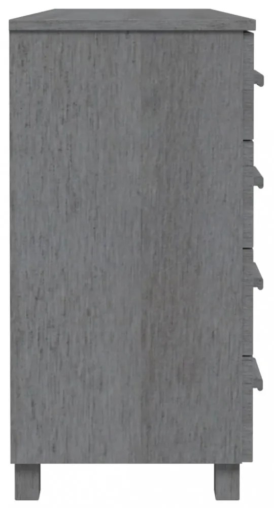 HAMAR sötétszürke tömör fenyőfa tálalószekrény 113 x 40 x 80 cm