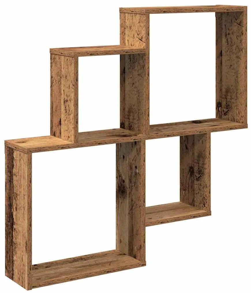fali polc Régi fa 80x15x78,5 cm Gépelt fa