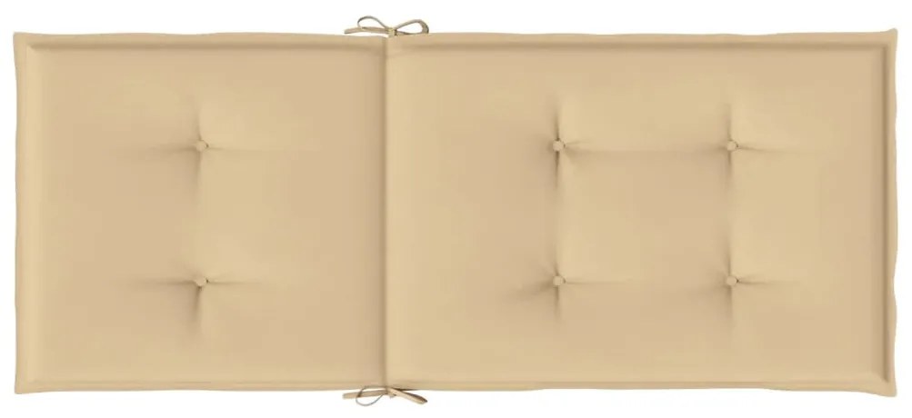 4 db melange bézs szövet magas háttámlájú székpárna 120x50x4 cm