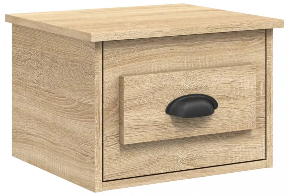 2 db sonoma tölgy falra szerelhető éjjeliszekrény 41,5x36x28 cm