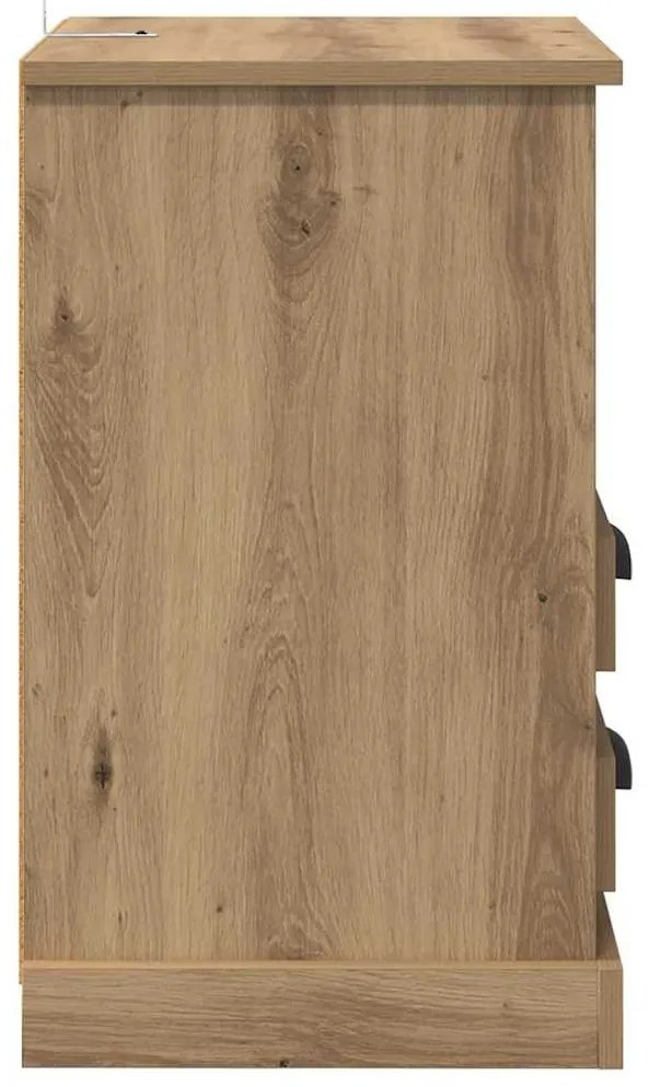 Éjjeliszekrény 2 pcs kézműves tölgy 43 x 36 x 60 cm Faanyag
