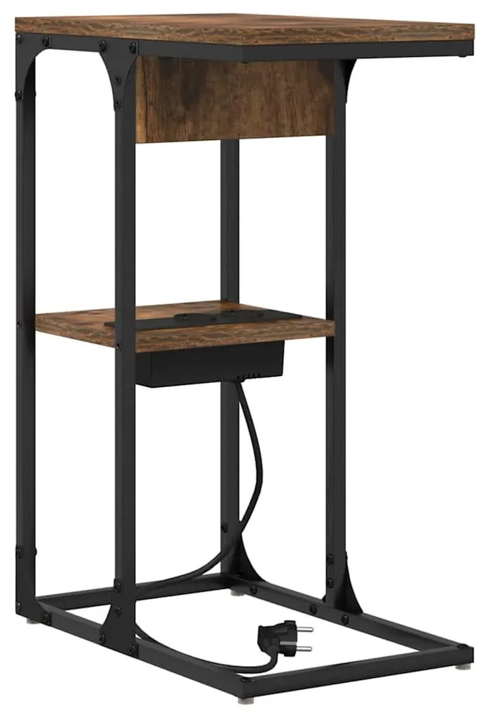 Éjjeli asztal Füstölt tölgy 41.5 x 26 x 60.5 cm Faanyag