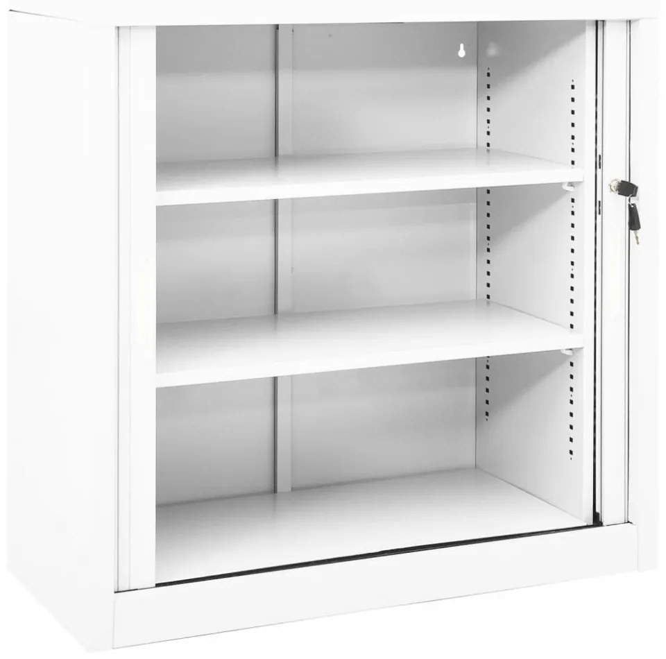 vidaXL fehér acél tolóajtós szekrény 90 x 40 x 90 cm