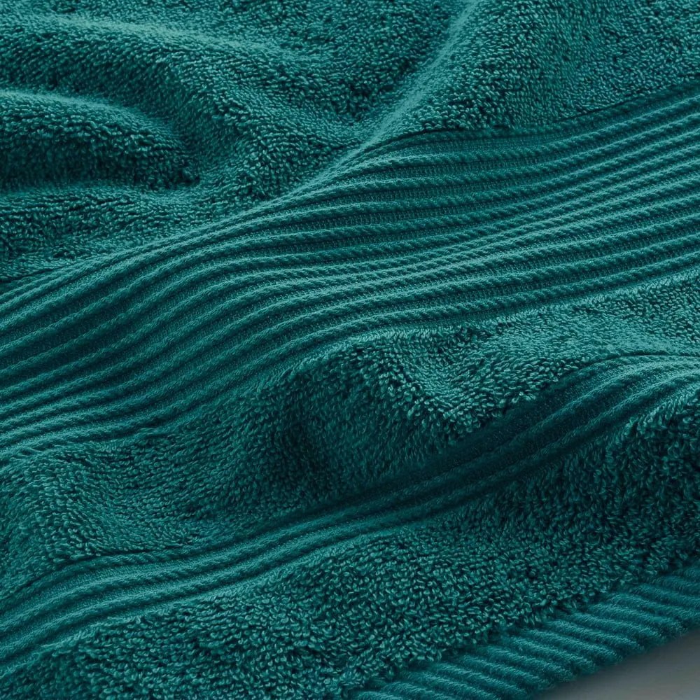 Sötétzöld frottír pamut fürdőlepedő 90x150 cm Tendresse – douceur d'intérieur
