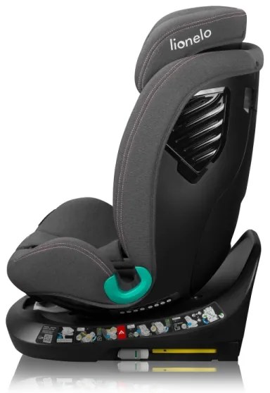 Lionelo - Forgatható gyerekülés bázissal BASTIAAN ONE i-Size 40-150 cm Pink Rose