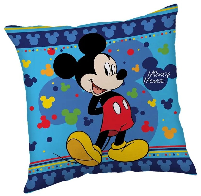 Fleece gyerek párna 40x40 cm Mickey "Blue" – Jerry Fabrics