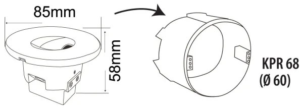 LED Kültéri lépcsőmegvilágító DECENTLY LED/1,5W/230V IP44 fekete