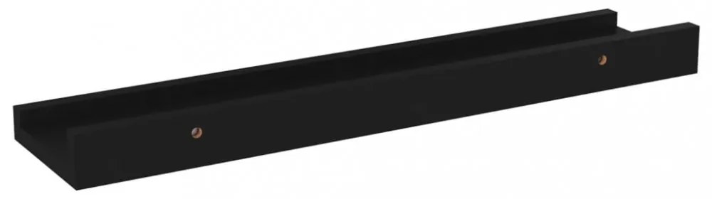 4 db fekete fali polc 40 x 9 x 3 cm
