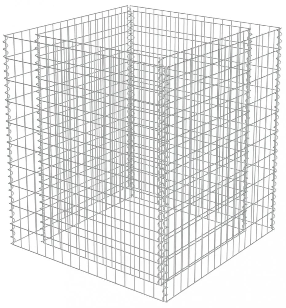 horganyzott acél gabion magaságyás 90 x 90 x 100 cm