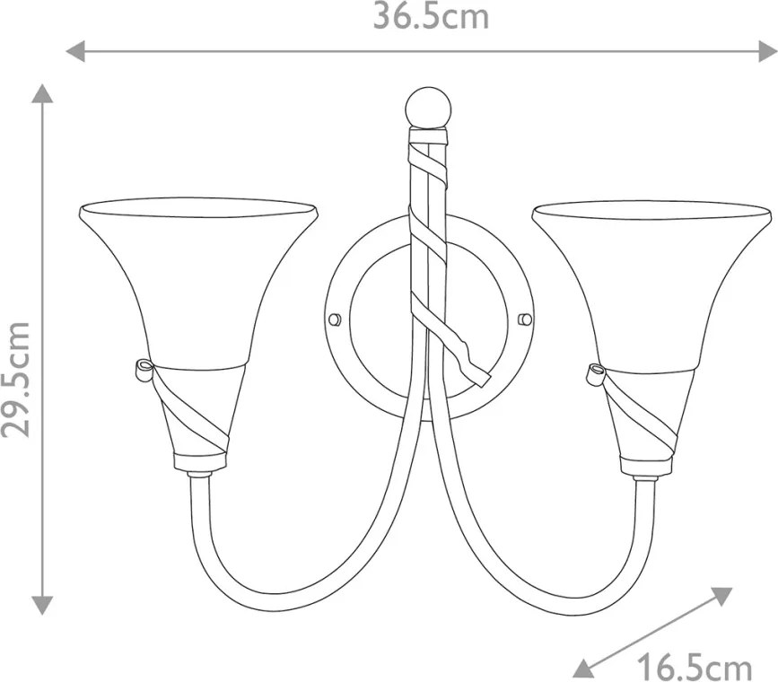 Elstead Lighting EMILY EM2-COPPER Fali lámpa 2x60W/E14