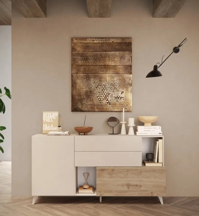 Monaco Fiókos Komód Kasmir/Cadiz Tölgy 181 cm