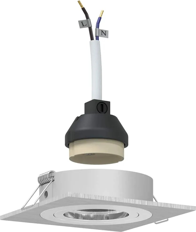 vidaXL Spotlámpa 12 pcs Ezüst 9 x 9 x 2 cm Alumínium