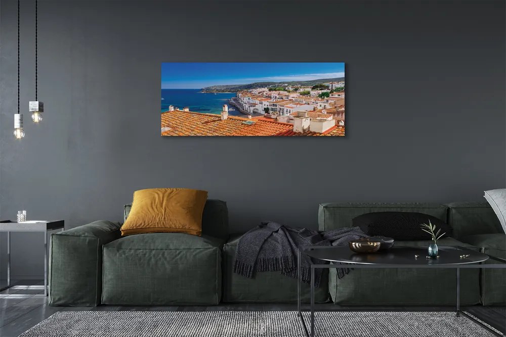 Canvas képek Spanyolország Város hegyek tenger 100x50 cm