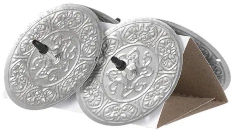 Fém gyertyatartó tüske 4 db, ezüst