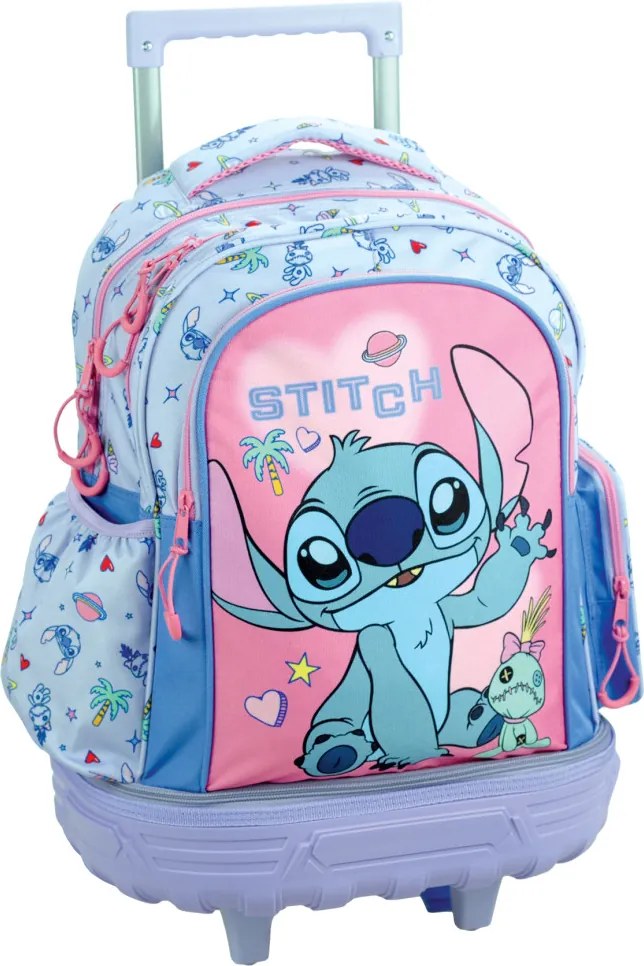 Disney Lilo és Stitch, A csillagkutya Scrapbook prémium gurulós iskolatáska, táska 46 cm