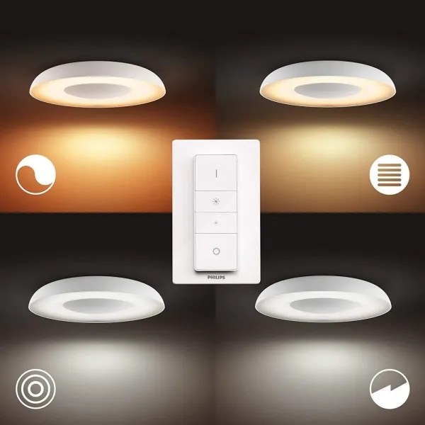Philips 32613/31/P6 - Hue STILL LED 27W 230V állítható fényű lámpa + távirányító