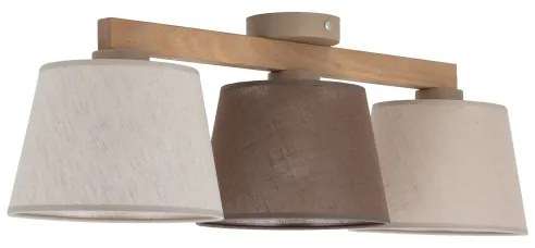 Brilagi - Felületre szerelt csillár LATTE 3xE27/15W/230V fenyő/mix