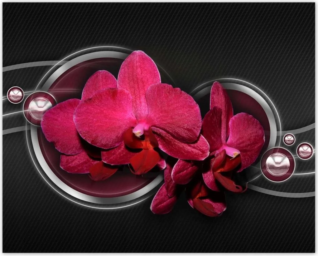 Poszterek 50x40 Orchidea golyókkal