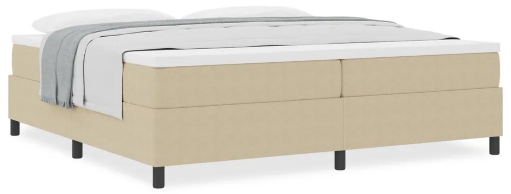Boxspring Ágy matraccal Világos Zöld Szürke 200x200 cm Kordbársony Szövet