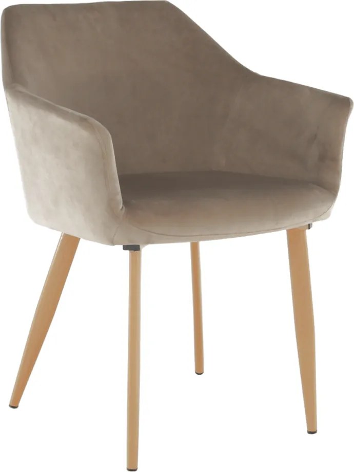 Szék, szövet Taupe szürke-barna/bükk, ODOVEL