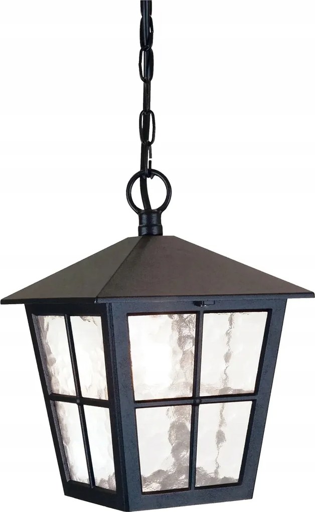 Kültéri függőlámpa kerti zseblámpa klasszikus fekete Elstead