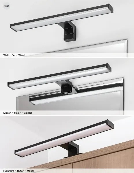 Rabalux 75113 - LED fürdőszobai tükörvilágítás SEYRA LED/12W/230V IP44 60 cm