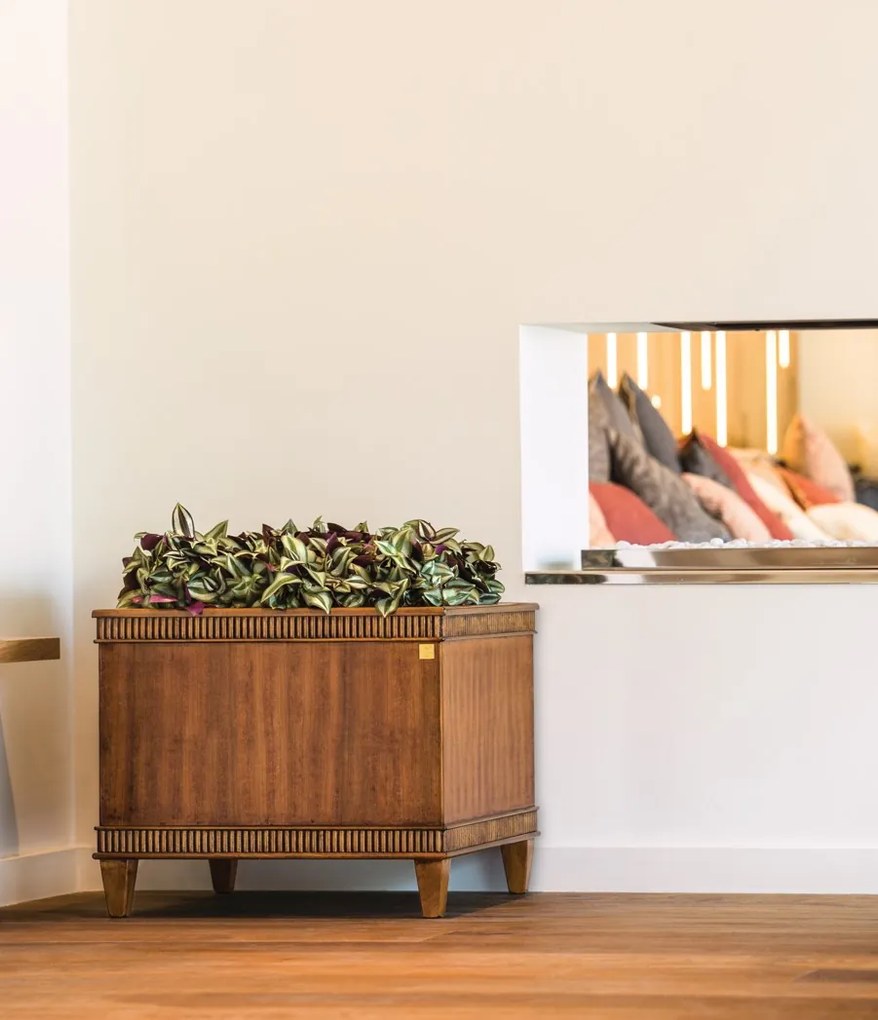 Önöntöző virágcserép cseresznyefából DESIDERI, többféle változatban - Hobby Flower méretek: 78 x 39 x 50