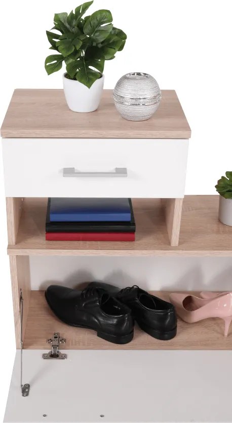 Előszobafal, sonoma tölgy/fehér, ASTER