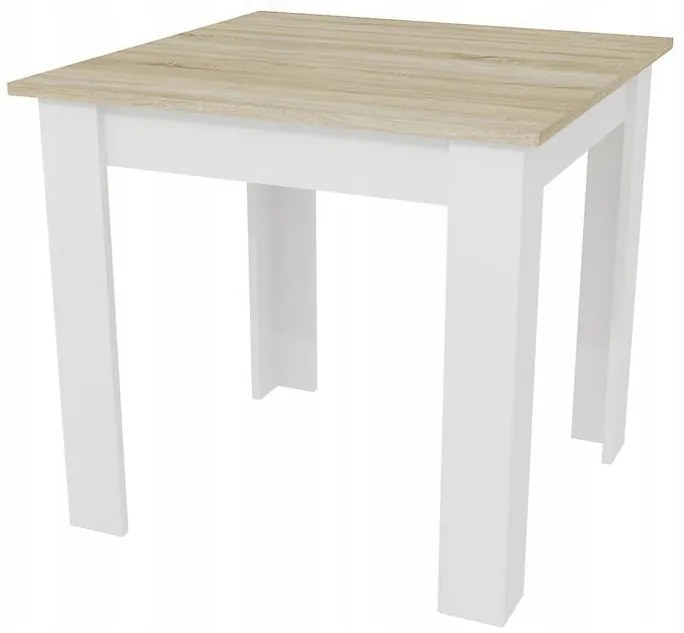 Étkező garnitúra 1 + 4, MADO asztal 80x80 fehér/dub sonoma + BALI MARK szék fekete