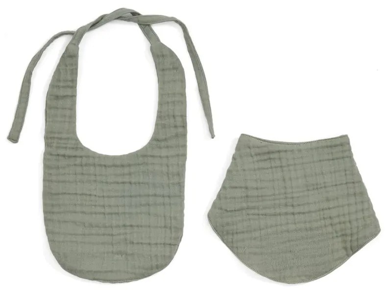 Zöld muszlin előke szett 2 db-os Prune – Kave Home