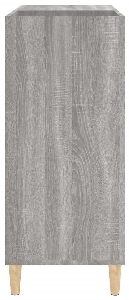 szürke sonoma színű szerelt fa hanglemezszekrény 84,5x38x89 cm