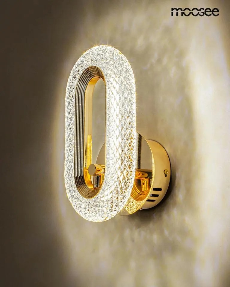 KING HOME MSE010100319 JEWEL Kristály Fali Lámpa Arany LED IP20