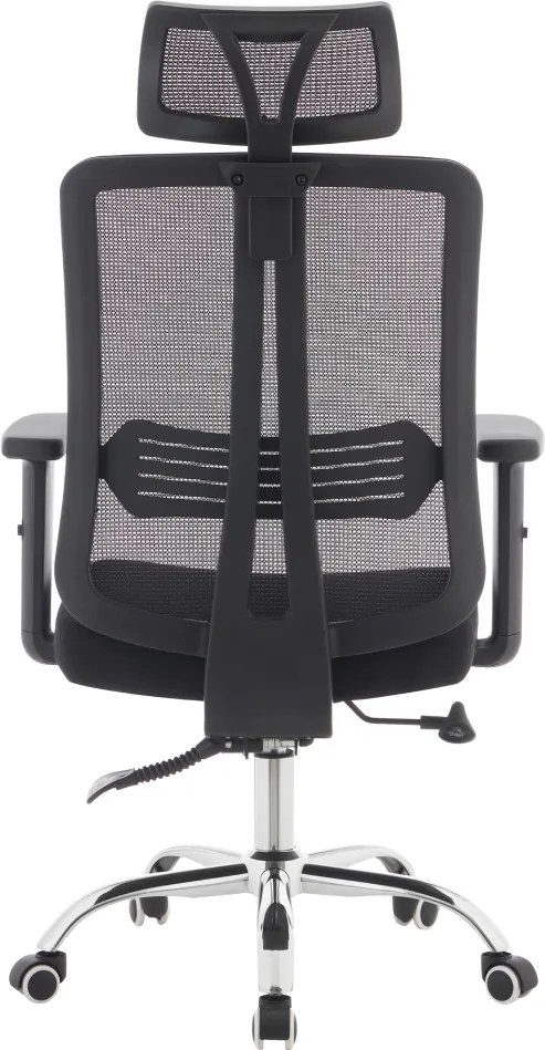 Irodai szék, fekete/króm, teherbírás 150 kg, DUVAL