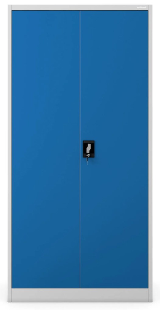 Fém iratszekrény JAN, 900 x 1850 x 400 mm, szürke-kék