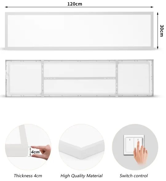 Brilagi - LED fürdőszobai lámpatest FRAME LED/50W/230V 3000/4000/6000K 120x30 IP44