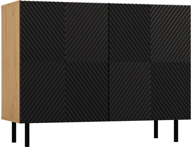 MIX Kama 2 komód, tölgy-fekete