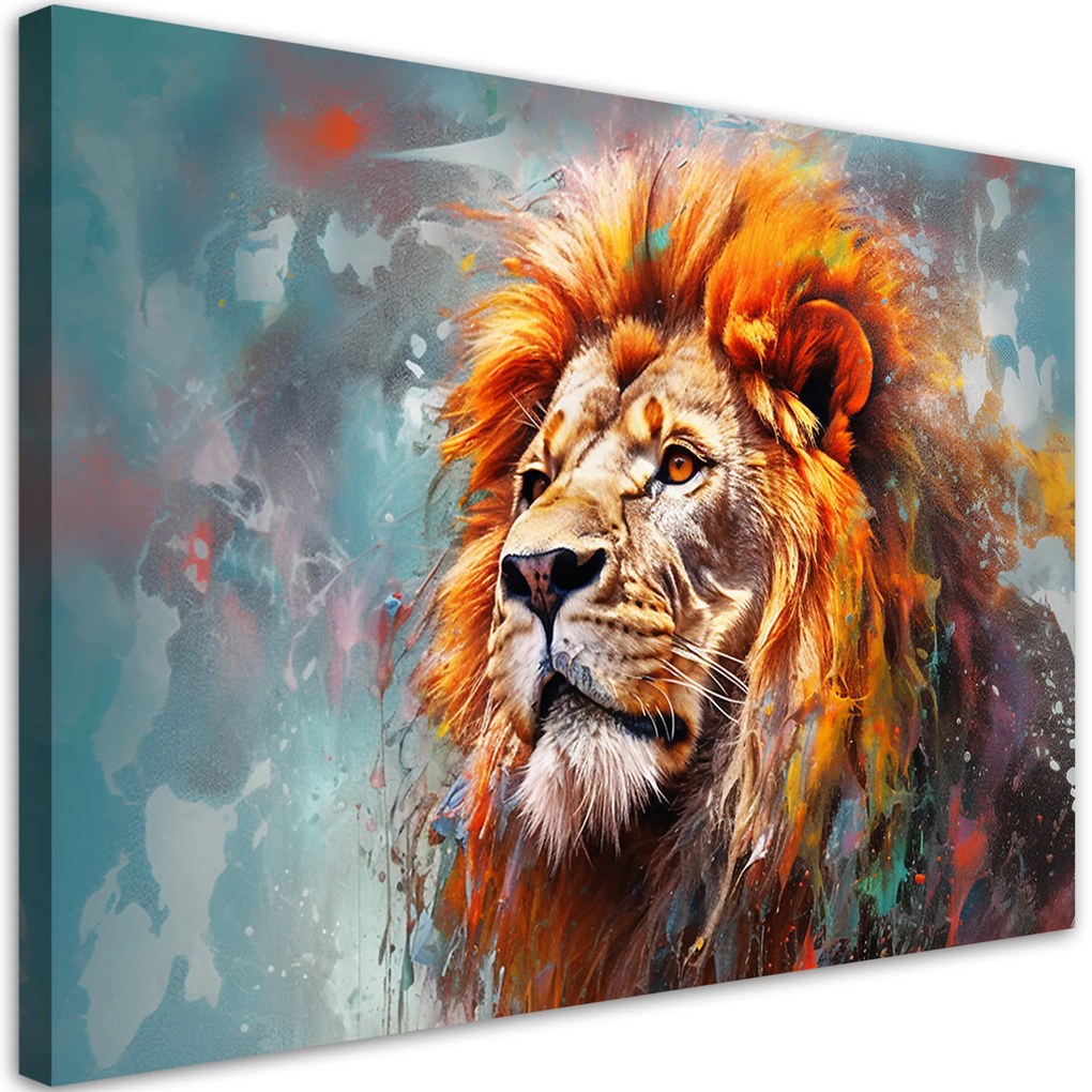 Gario Vászonkép Figyelmes oroszlán Méret: 120 x 80 cm